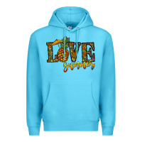 Ocean Blue love summer pinapple Premium Hoodie - CowhideDigitalArt