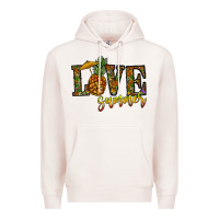 Pale Pink love summer pinapple Premium Hoodie - CowhideDigitalArt