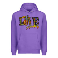 Purple love summer pinapple Premium Hoodie - CowhideDigitalArt