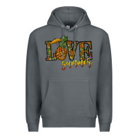 Rock love summer pinapple Premium Hoodie - CowhideDigitalArt