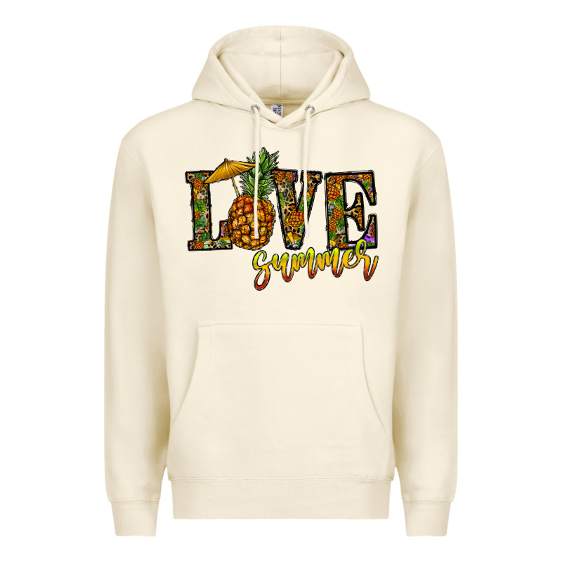 Love Summer Pinapple Premium Hoodie by CowhideDigitalArt | Teevron