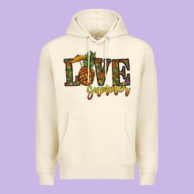 Love Summer Pinapple Premium Hoodie Designed By Cowhidedigitalart