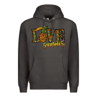 Smoke love summer pinapple Premium Hoodie - CowhideDigitalArt