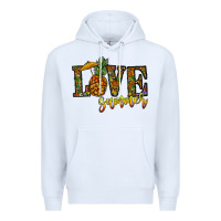 White love summer pinapple Premium Hoodie - CowhideDigitalArt