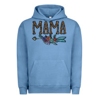Pigment Pebble Blue mama Urban Hoodie - CowhideDigitalArt