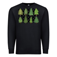 Black checkered trees Premium Sweatshirt - MaliasSmallBusiness