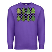 Purple checkered trees Premium Sweatshirt - MaliasSmallBusiness