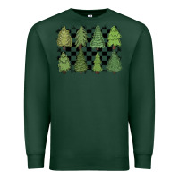 Sports Green checkered trees Premium Sweatshirt - MaliasSmallBusiness