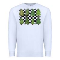 White checkered trees Premium Sweatshirt - MaliasSmallBusiness