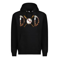 Black dad baseball Premium Hoodie - RacoonDesign