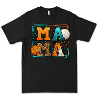 Black Basketball and Volleyball mama Mother's Day Premium Tee - LillyAllenDesigns