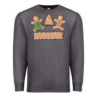 Charcoal Heather gingerbread christmas Premium Sweatshirt - MaliasSmallBusiness