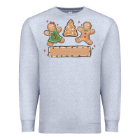 Heather Grey gingerbread christmas Premium Sweatshirt - MaliasSmallBusiness