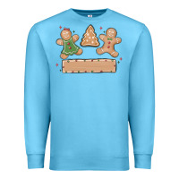 Ocean Blue gingerbread christmas Premium Sweatshirt - MaliasSmallBusiness