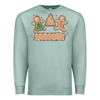 Seafoam gingerbread christmas Premium Sweatshirt - MaliasSmallBusiness