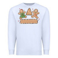 White gingerbread christmas Premium Sweatshirt - MaliasSmallBusiness