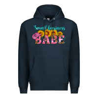 Navy small business babe Premium Hoodie - HRA Design Shop