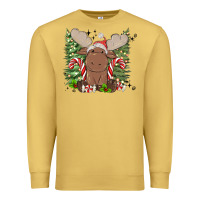 Antique Gold christmas reindeer Premium Sweatshirt - MaliasSmallBusiness