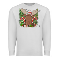 Dove Grey christmas reindeer Premium Sweatshirt - MaliasSmallBusiness