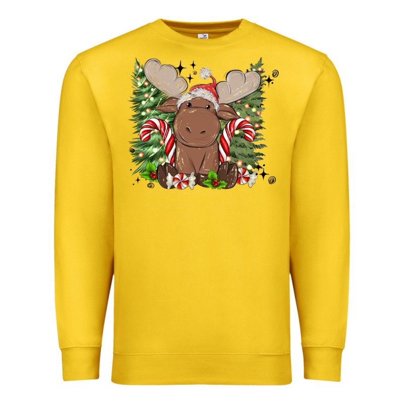 Christmas Reindeer Premium Sweatshirt by MaliasSmallBusiness | Teevron