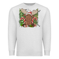 Oatmeal Heather christmas reindeer Premium Sweatshirt - MaliasSmallBusiness
