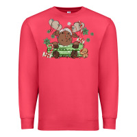 Cardinal christmas reindeer Premium Sweatshirt - MaliasSmallBusiness