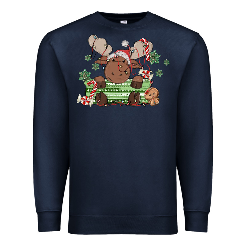 Christmas Reindeer Premium Sweatshirt by MaliasSmallBusiness | Teevron