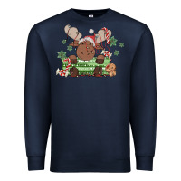 Navy christmas reindeer Premium Sweatshirt - MaliasSmallBusiness