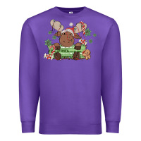 Purple christmas reindeer Premium Sweatshirt - MaliasSmallBusiness