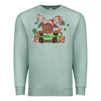 Seafoam christmas reindeer Premium Sweatshirt - MaliasSmallBusiness