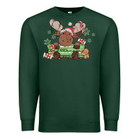 Sports Green christmas reindeer Premium Sweatshirt - MaliasSmallBusiness