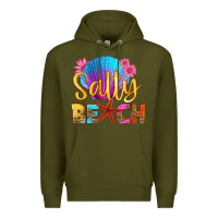 Army Green salty beach Premium Hoodie - HRA Design Shop