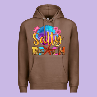 Salty Beach Premium Hoodie Designed By Hra Design Shop