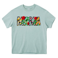 Arona floral animal print mama Heavy Core Tee - CowhideDigitalArt