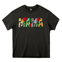 Asphalt floral animal print mama Heavy Core Tee - CowhideDigitalArt
