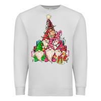 Dove Grey christmas tree Premium Sweatshirt - MaliasSmallBusiness