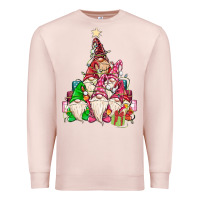 Pale Pink christmas tree Premium Sweatshirt - MaliasSmallBusiness