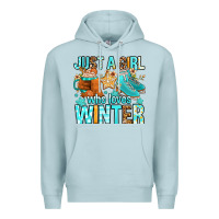 Blue Mist just a girl who loves winter Premium Hoodie - FaDigitalArtStudio