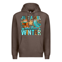 Coffee just a girl who loves winter Premium Hoodie - FaDigitalArtStudio
