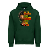 Forest Green juneteenth 1885 because my ancestors weren't free in 1776 black woman Urban Hoodie - HRA Design Shop