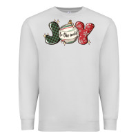 Dove Grey joy to the world Premium Sweatshirt - MaliasSmallBusiness