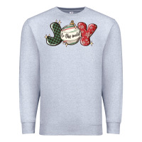 Heather Grey joy to the world Premium Sweatshirt - MaliasSmallBusiness