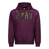 Mauve Wine pray whithout crasing Urban Hoodie - CowhideDigitalArt