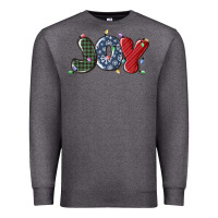 Charcoal Heather joy christmas lights Premium Sweatshirt - MaliasSmallBusiness