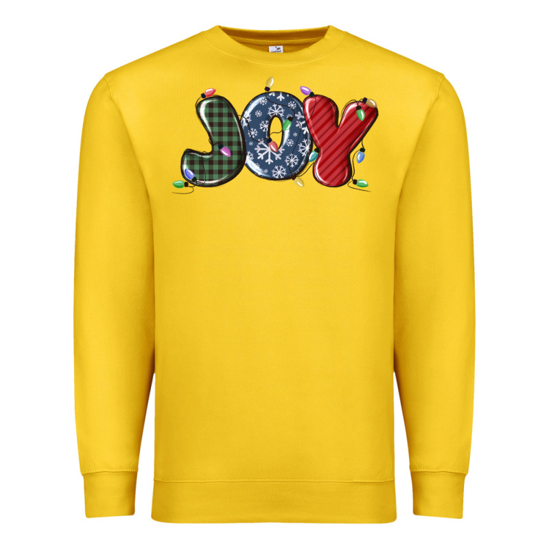 Joy Christmas Lights Premium Sweatshirt by MaliasSmallBusiness | Teevron