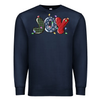 Navy joy christmas lights Premium Sweatshirt - MaliasSmallBusiness
