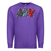 Purple joy christmas lights Premium Sweatshirt - MaliasSmallBusiness