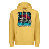 Antique Gold literally freezing skull Premium Hoodie - FaDigitalArtStudio