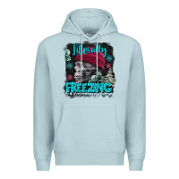 Blue Mist literally freezing skull Premium Hoodie - FaDigitalArtStudio