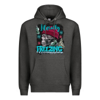 Charcoal Heather literally freezing skull Premium Hoodie - FaDigitalArtStudio